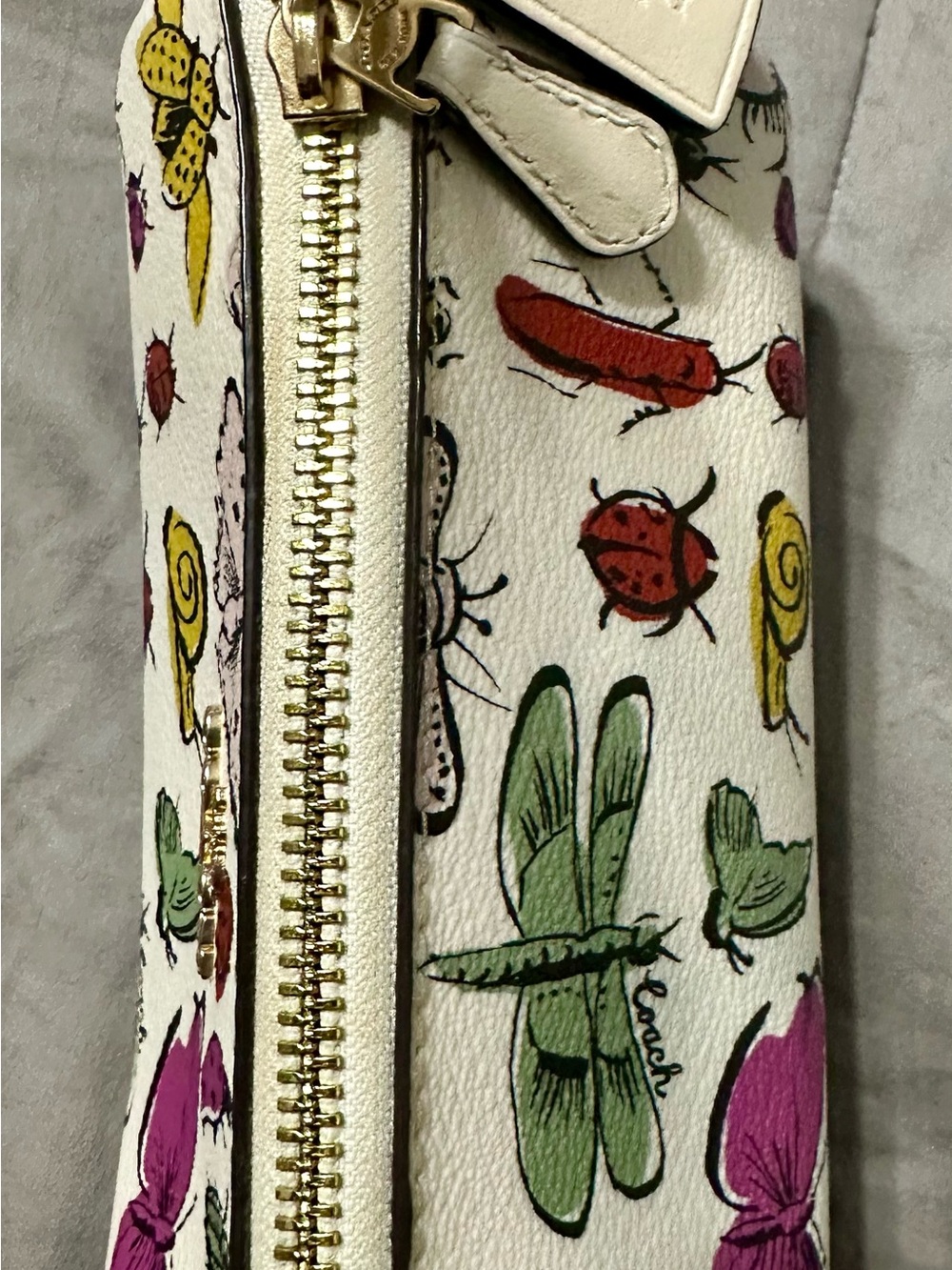 Coach Coated Canvas Nolita Barrel Bag With Creature Print CR831 Chalk Multi - Picture 9 of 9